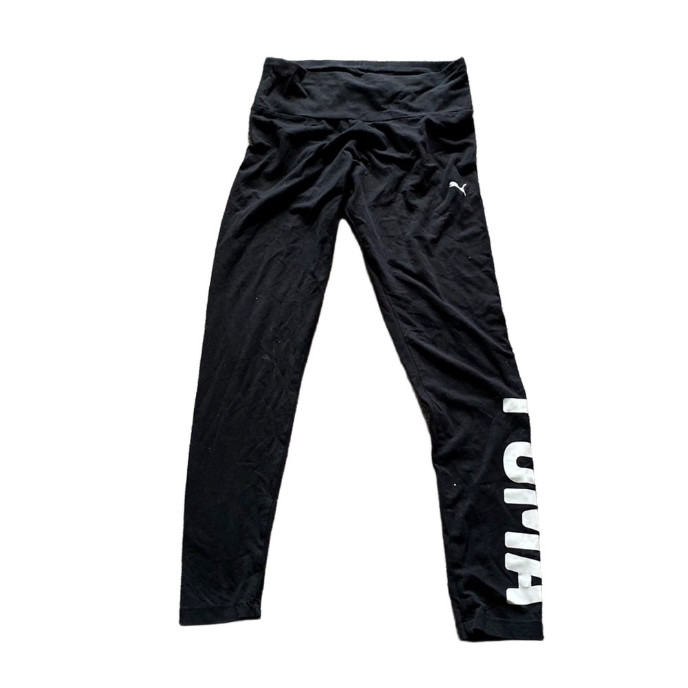 Puma Black High Rise Leggings SIZE M Athletic Workout Gym Stretch Activewear
